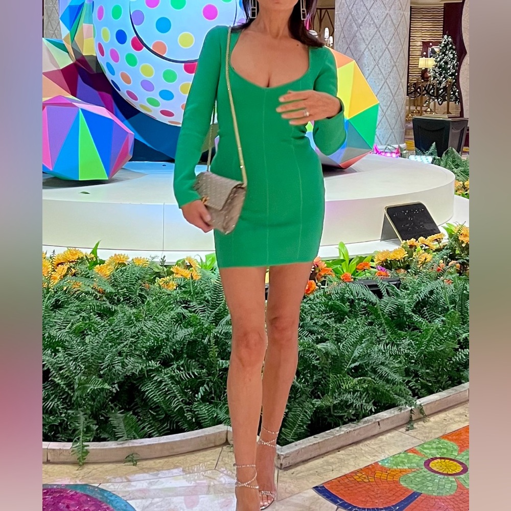 Gauge81 Villar Bodycon Mini Dress Size XS, Kelly Green, NEW NWT, Retail $330